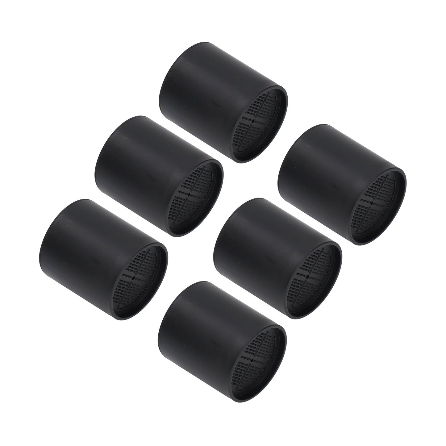 6PCS Furniture Leg Extender Plastic Round 4in Rise Black Furniture Risers for Home Office Sofa
