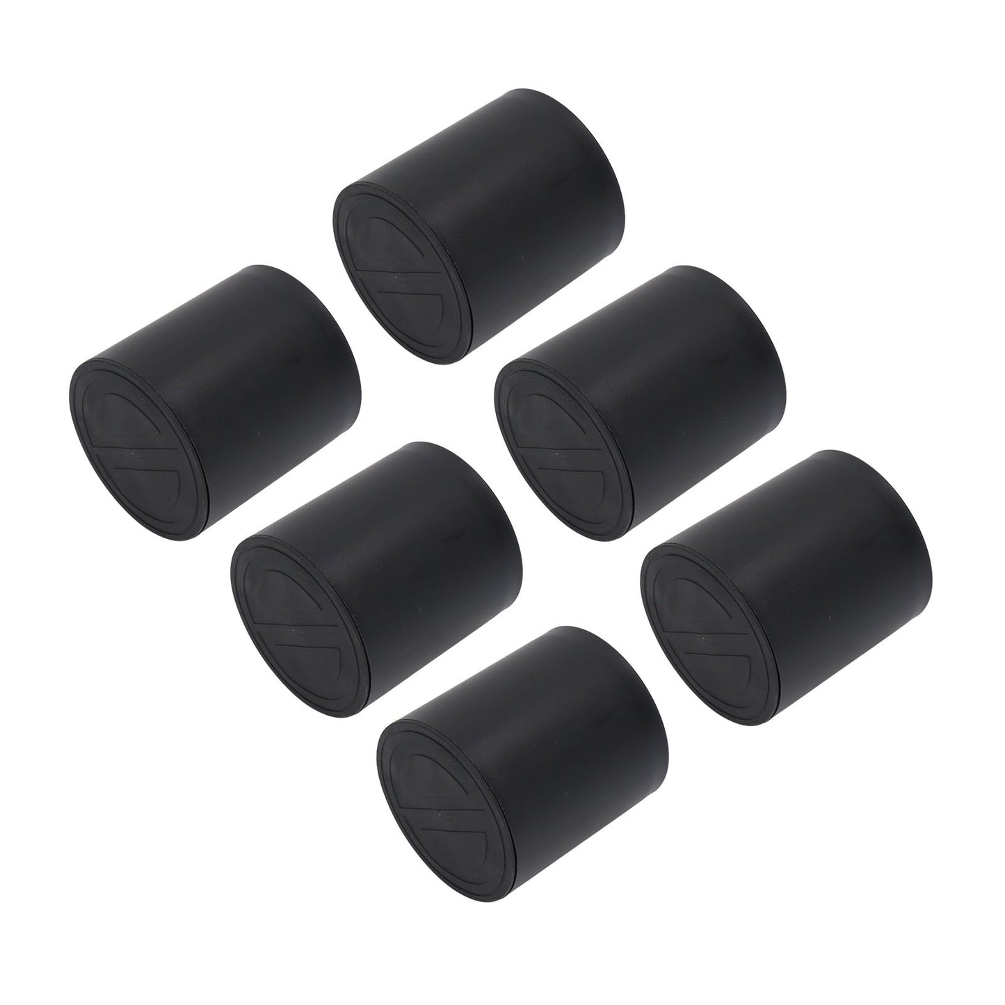 6PCS Furniture Leg Extender Plastic Round 4in Rise Black Furniture Risers for Home Office Sofa