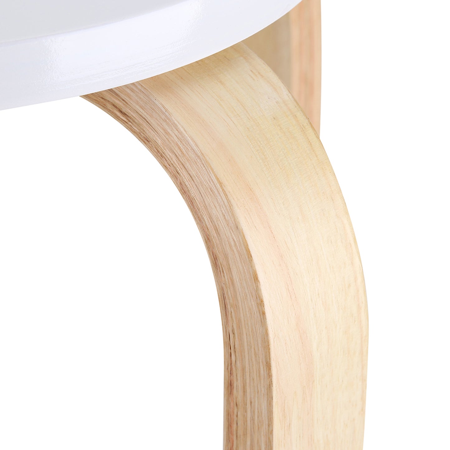 1Pc AntiSlip Bent Wood Stacking Stool Candy Color Home Furniture Kids Room Decor White